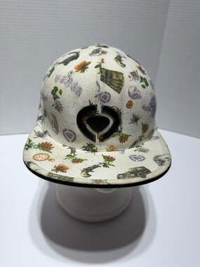 C1RCA Authentic Floral Skull Print Skater Snapback Hat Size 7 3/8